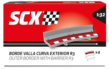 SCX – Zubehör und Erweiterungen Rennstrecken Original Maßstab 1:32 (Borde Zaun außen gebogen R3)