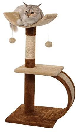 Katzen Kletterbaum Katzenbaum Hoch Interaktiver Kratzbaum Aus Holz, Katzenstreu, Integriertes Klettergerüst for Katzen, Baumhaus, Katzenkratzer, Heimtierbedarf Katzenmöbel