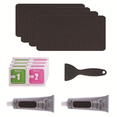 Feaolala Trampolin Reparaturset Sprungtuch 11 St Trampolin Reparaturset Sprungtuch Trampolin Flicken Reparatur Set Nylon wasserdichte Reparatur Patches Selbstklebende Nylon Patches (1 Set)