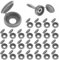 100pcs Screw Cover Caps, Plastic Hinged Screw Caps Folding Screw Covers Small Screw Cap Covers Screw Snap Covers for Screw Heads Protection (Dark Gray)
