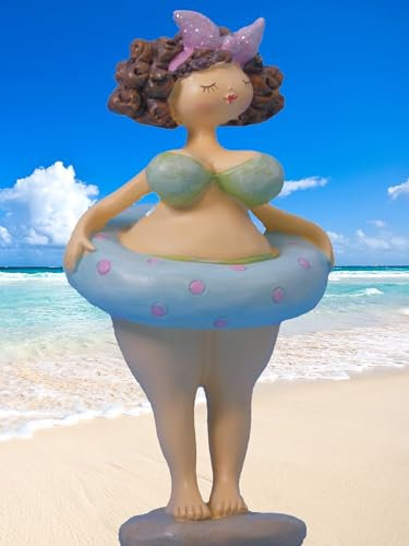 Pommerntraum ® | Dekorationsfigur Sammlerfigur üppige Maritime Badenixe mollige Badelady Nana Rubenslady Rubensfigur (SUSI)