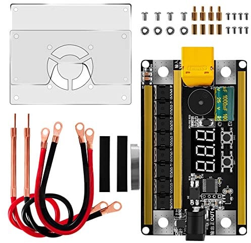 Crevyteg 12V 2400A Spots Welder Kit, DIY Mini Spots Welding Machine, Portable Spots Welder Control Board PCB Circuit Board for 18650 Lithium Battery (with housing) One