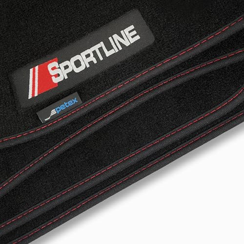 PETEX Auto Fussmatten Passform für Dacia Sandero III/Sandero III Stepway ab 01/2021, Autoteppich Set in Velours - Dynamic, 4-teilig, schwarz