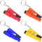 VEGCOO 4 Pièces Brise Vitre Coupe Ceinture, Marteau d'urgence pour Ceinture de Sécurité, Porte-clés de Sécurité pour Voiture de Sécurité et Sifflet de Survie 3-en-1 Multi-outils