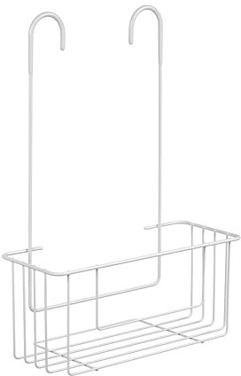 TATAY Duschkorb 100% Rostfrei | Feuchtigkeits- & Korrosionsbeständig | Einfache Montage Ohne Bohren | Duschkorb zum Aufhängen mit Effizienter Entwässerung | Leicht zu Reinigen | 28x12,5x39 cm – Weiß