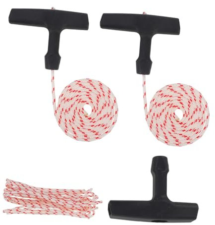 Milisten 3sets Lawn Mower Pull Cord Starter Rope Thin Rope Cord Pull String Handle