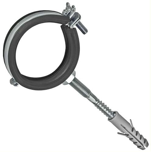 Set Gelenk Rohrschellen mit Dübel und Stockschrauben 3 Zoll für Rohr AußenØ 87-92 mm