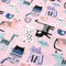 VmG-Store 1m Baumwollstoff zum Nähen 100% Baumwolle Nähstoff KEINE Meterware Kinderstoff Patchwork DIY Basteln Quilten Handwerken (Katzen Bb017)