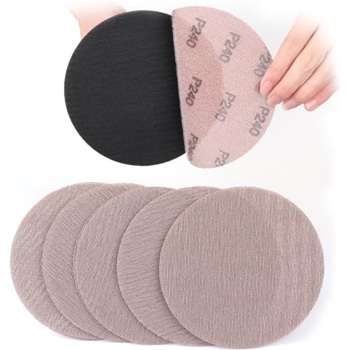 Sruhrak 150mm Schleifpapier Retikulierte Klett, 30 Stück Schleifgitter 240 körnung Schleifscheiben für Trockenbauschleifer Exzenterschleifer