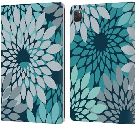 Head Case Designs Offizielle Mark Ashkenazi Blütenblätter Mehrfarbige Blumen Leder Brieftaschen Handyhülle Hülle Huelle kompatibel mit Apple iPad Pro 11 2020/2021 / 2022
