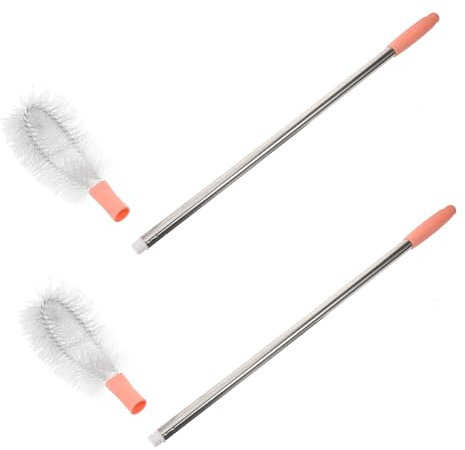 GRIRIW 2pcs Bucket Brush Water Bottle Drain Cup Bottles Bottle Cap Crevice Cleaner Drink Cleaners Bottle Warmer Clear Water Cleaner Dryer Bottle Brushes Stainless Steel