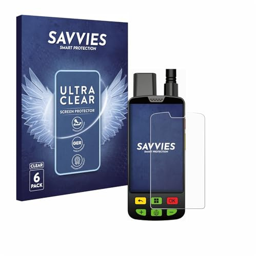 Savvies 6 Stück Schutzfolie für Aduro Locit GPS Displayschutz-Folie Ultra-Transparent