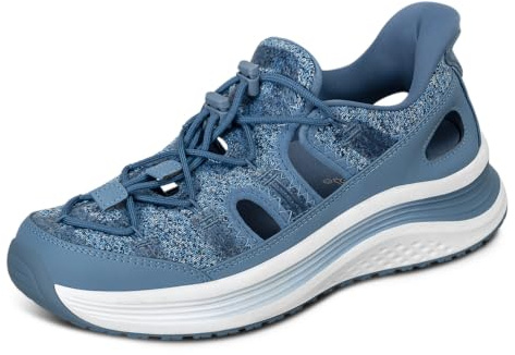 Orthofeet Venus orthopädische Damen Fischerman-Sandalen | Hands-Free Verstellbarer Slip-On Mit Geschlossener Zehenpartie, Griffiger Sohle, Fußgewölbestütze Und Dämpfung