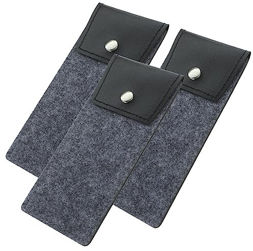 BESPORTBLE 1 Satz Federmäppchen Aus Filz Bags Abc Wickeltasche O'bag Filzbrillenetui Geschke Weiche Brillenetuis Beutel Reisekoffer Sonnenbrillenhalter Gefühlt Dark Grey 3 Stück
