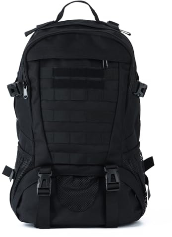 Freiesoldaten Wanderrucksack, 30 l, Reise, Tagesrucksack, Outdoor, Jagd, Camping, Trekking, Molle-Rucksack, Schwarz , One size