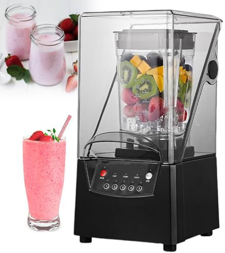 pealiritansemen Blender Smoothie Maker 2200 W, with Sound Enclosure, Commercial Jug Blender Mixer, Preset 5 Timings, 1.8 L Capacity, Stainless Steel Sharp Blades, for Ice Cubes/Nuts/Fruit/Shake