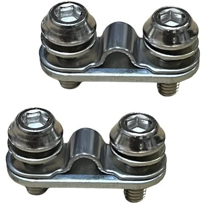 Oshhni Lot de 2 plaques de Fixation pour Garde-Boue de vélo, en Acier Inoxydable, espacement des Trous de 2 cm, pièces de Rechange, Pince de Fixation légère