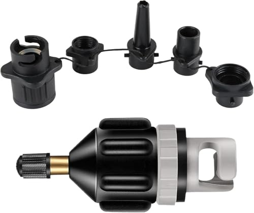 Universal Pump Adapter with 4 Air Valve Nozzles, pump adapter,inflatable boat valves hose adapter connector,Inflatable Boat Air Pump Converter for SUP, Paddle Board, Kayak, Dinghy, Rowing Boat