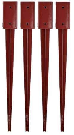 Unibos | 4X Heavy Duty Drive Down Fence Post Anchor Spike Grip Holder - 75mm X 75mm