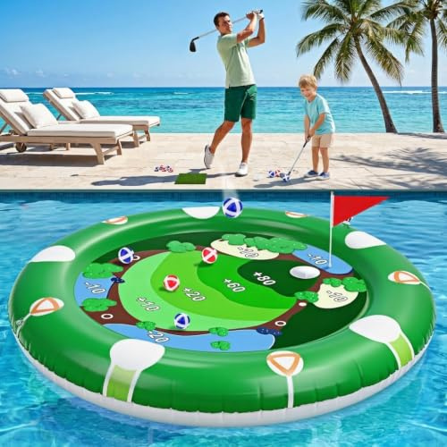 Golf lekset för hemmet med puttmatta, självhäftande bollar och bärväska – cornhole-spel för trädgård, tonåringar och vuxna