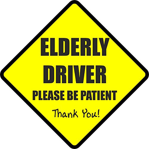 Landing Designs Elderly Driver Car Sticker Self Adhesive Vinyl Sticker 150mm by 150mm