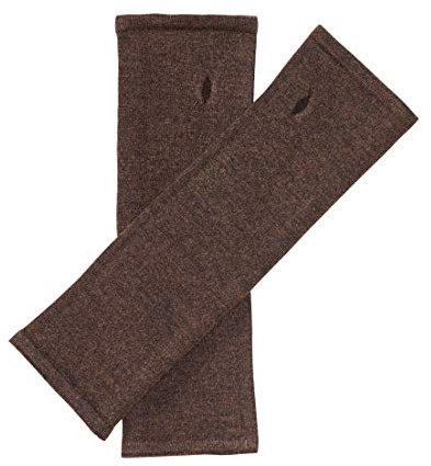 Enter the Complex® Armstulpen, Pulswärmer mit Daumenloch, Merino Wolle, Damen und Herren, Braun