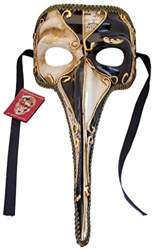 Handgefertigte venezianische Maske Lange Nase Ballmaske Karnival Fasching Herren (N04)