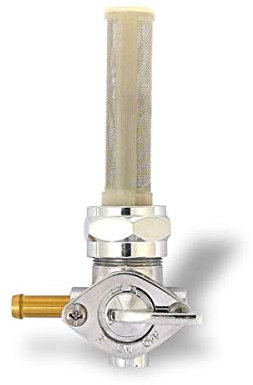 RUBINETTO BENZINA STILE OEM CROMATO RACCORDO SINISTRO X Compatibile con HARLEY BIG TWIN E SPORTSTER DAL 1976 AL 2006