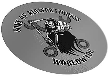 Airworthiness Typ 2 SOA Sons of Lufttüchtigkeit Luftfahrtrecht 7cm #A4880