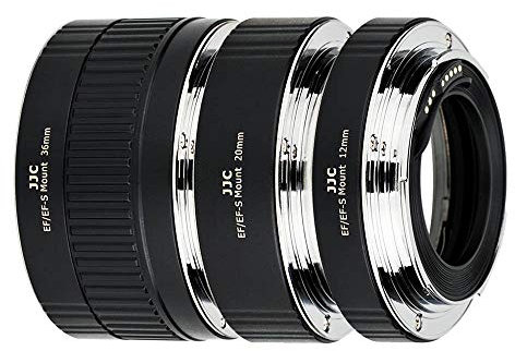 JJC AF Autofokus Zwischenringe 12/20/36MM für Canon EF/EF-S Mount EOS 850D 800D 760D 750D 700D 250D 90D 80D 77D 5DS R 5D II III IV 7D 6D DSLR-Kameras Objektiv