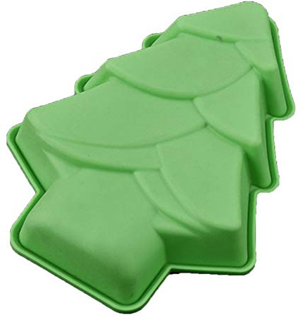 DUBENS Silikon Backform, Weihnachten Baum Förmigen Silikon Formen Backen Kuchen Form für Muffin Cupcake Pudding und Jello Kuchen Dekorieren Werkzeuge
