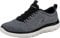 Skechers Men's Summits Louvin, Mocasín Hombre, Negro Blanco, 45 EU