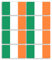 Vinyl-Aufkleber #34240, Irland-Flagge, 3 x 5,5 cm, 8 Stück