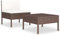 2-tlg. Garten-Lounge-Set mit Auflagen Poly Rattan Braun