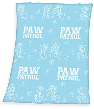 Herding Paw Patrol Flanell-Fleecedecke, mit Glow in the dark, Leuchtet im Dunkeln, 130 x 160 cm, 100% Polyester