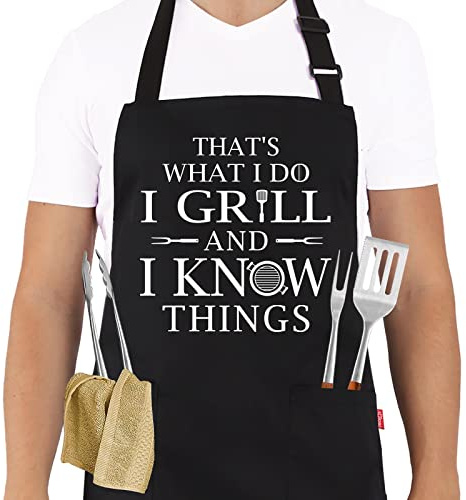 ALIPOBO Funny Grilling Aprons for Men - Mens Chef Cooking BBQ Grill Apron