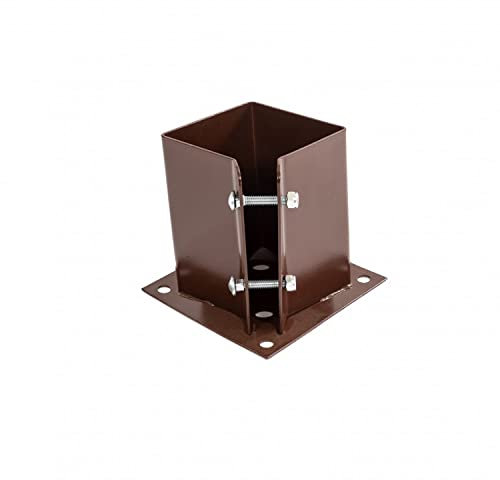 Oypla 4X Heavy Duty Bolt Down Fence Post Shoe Grip Holder - 100 x 100mm