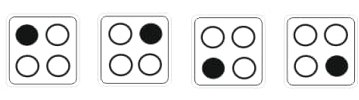 1 Set mit 4 Stück Herd Symbol Aufkleber (R93) (Transparenter Hintergrund mit schwarzen Symbolen, 1,4 x 1,4 cm)