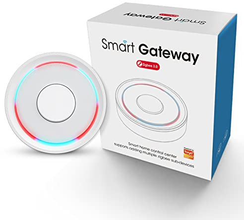 Zigbee Gateway Hub, LED Backlight 2,4 GHz WiFi Gateway, inalámbrico, Smart Home, soporte para puentes Tuya, mando a distancia, Gateway Hub Support Voice Control vía Alexa, Google Home