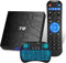 LIROM Android 9.0 TV Box, T9 RK3318 Quad-Core Cortex-A53 CPU Mali-450MP2 GPU 2.4Ghz/5Ghz Dual Band WiFi 4K Ultra HD USB 3.0 Ethernet 10/100Mset Top Box,4gb+64gb