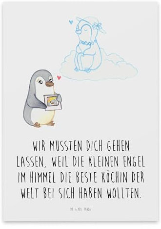 Mr. & Mrs. Panda Trauerkarte Trauer Oma - Beileid, Beileidsprüche, Anteilnahme, Karte Zum Abschied, Beileidskarte Mit Text, Klappkarte, Großmutter, Verlust von Familienmitglied