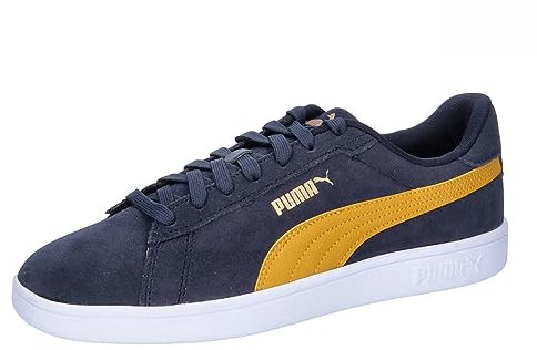 Puma Unisex Adults Smash 3.0 Sneakers, Puma Navy-Amber-Puma Gold-Puma White, 37 EU