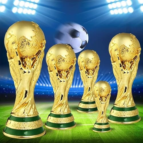 AMMICCO Trophée d'or de Football Trophée de Coupe du Monde Réplique de Coupe du Monde Collection de Souvenirs de Décorations pour Maison Bureau Cadeaux pour Fans (36cm)