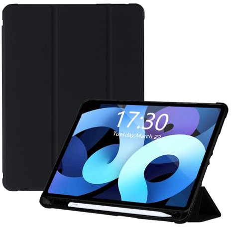 Amazon Marke - Hülle Kompatibel mit iPad Pro 11 Zoll (Modell 2022/2021/2020), Schutzhülle mit Trifold Ständer und Stifthalter, Auto Schlafen/Wachen für iPad Pro 11 hülle-Schwarz