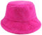 Malaxlx Damen Rose Plüsch Fischerhut Wintermütze Flauschige Bucket Hat Warme Anglerhut