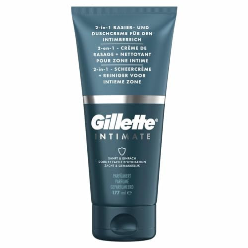 Gillette Intimate Intimpflege Rasierset für Männer (177 ml) & Intimate Intimpflege Anti-Scheuer-Stick, reduziert Reibungen und Hautreizungen