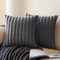 mosayt Kissenbezug 40x40 grau doppelseitig Fell 2 STK. Plüsch Ultra weich flauschig Boho Deko Winter Herbst Sofa Bett Kissenhüllen Dekokissen Couchkissen Sofakissen Wohnzimmer Throw Pillow Covers