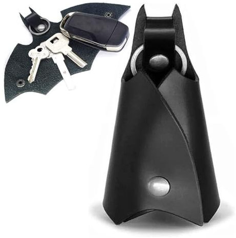 Ahaimy Batman Schlüsselanhänger, Batman Kunstleder Schlüsseletui, Kunstleder Schlüsseletui Brieftasche, Fledermaus Keychain, Auto Leder Schlüsseletui Key Organizer, Für Alle Arten Von Schlüsseln