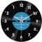 F Fityle Modern Leise Wanduhren, Backwards Wall Clock, Dünne Hängende Uhr, Hanging Wall Clock, Schwarze Wanduhr dekorative Uhr für Kinderzimmer Wohnzimmer Küche Home Wall Art Dekorationen