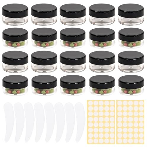 73 Pcs sample cosmetic pot, Travel Pots for Cream, Small Containers with Lids, For Various Products, Eye Shadow, Lip Balm